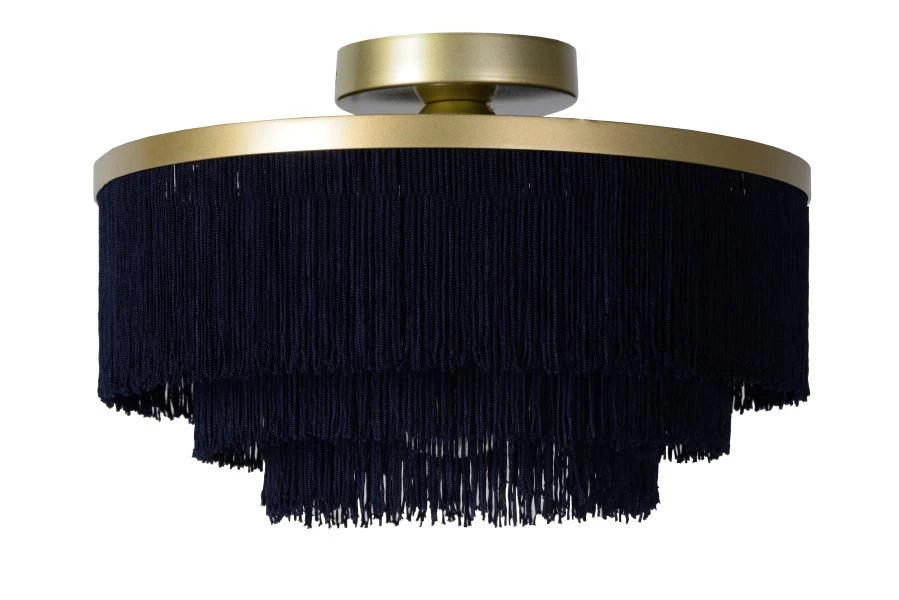 Lucide EXTRAVAGANZA FRILLS - Plafonnière - Ø 35 cm - 1xE27 - Mat Goud / Messing - uit